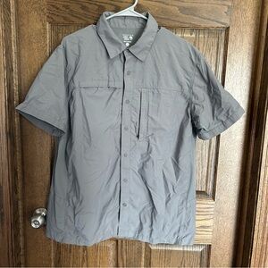 Mountain Hardwear Men's Lightweight Short-Sleeve Button Shirt Jacket - Gray